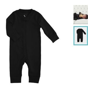 Primary- The Zip Romper, Black 3-6 Months
